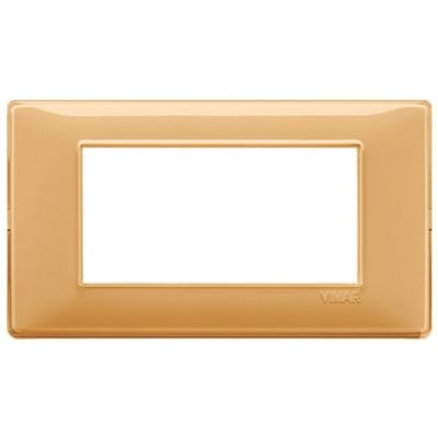 Plana - placa de tecnopolímero de 4 plazas reflex ámbar