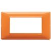Plana - placa de tecnopolímero 4 plazas reflex naranja