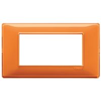 Plana - plaque technopolymère 4 places reflex orange
