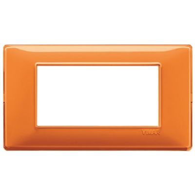 Plana - plaque technopolymère 4 places reflex orange