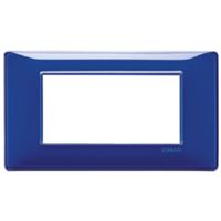 Plana - placca in tecnopolimero 4 posti reflex zaffiro