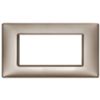 Plana - 4-place pearl nickel metal plaque
