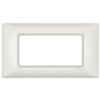 Plana - Placa de metal plateado nacarado de 4 posiciones