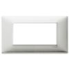 Plana - Placa metálica de aluminio cepillado de 4 plazas