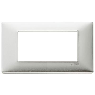 Plana - 4-place brushed aluminum metal plate