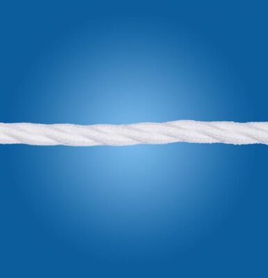 White cotton braided telephone cable