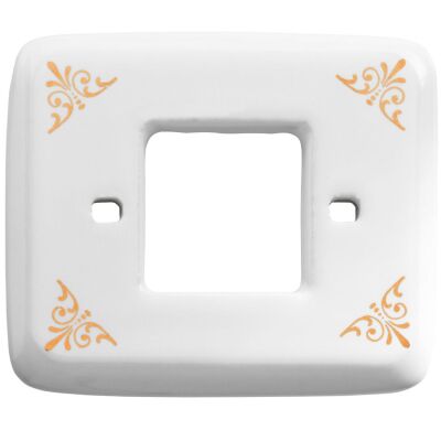 Linea Amica - porcelain plaque with gold corner decoration