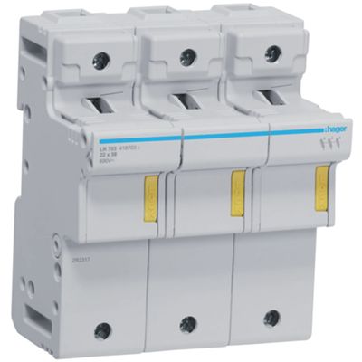 Hager LR703 - Portafusibles desconectador 3P 125A 6M