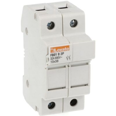 Lovato FB01B2P - Portafusibles desconectador 2P 32A 2M
