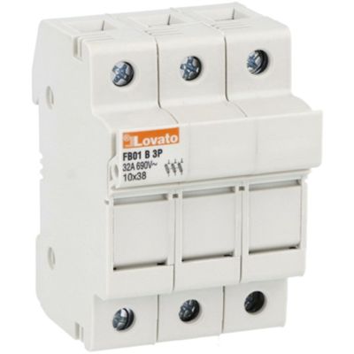 Lovato FB01B3P - Portafusibles desconectador 3P 32A 3M