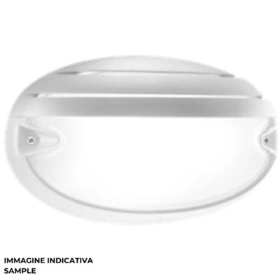 Prisma 005708 - CHIP OVAL 25/GRILL E27 21W grey ceiling light