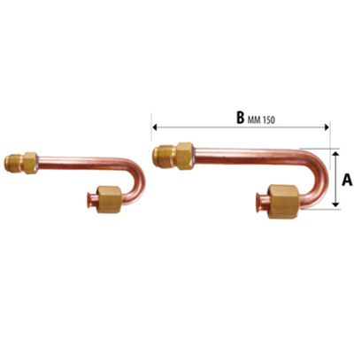 Tecnosystemi 11130017 - racores de inversión aire acondicionado M/H 1/4 - M/H 1/2