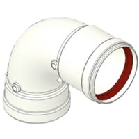 Tecnogas 51045 - curva 90 F/F diam. 80 mm Alu