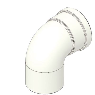 Tecnogas 51003 - curva 90 M/F diam. 80 mm Alu