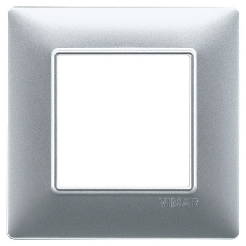 Plana - 2-place matt silver technopolymer plate