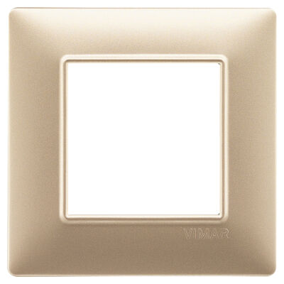 Plana - 2-place matt champagne technopolymer plate