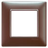 Plana - Placa de tecnopolímero marrón mecalizado de 2 plazas