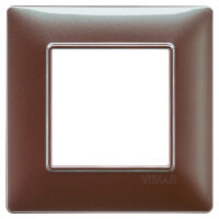 Plana - 2-place mecalized brown technopolymer plate