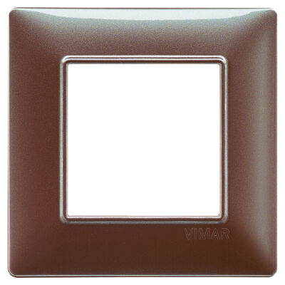 Plana - Placa de tecnopolímero marrón mecalizado de 2 plazas