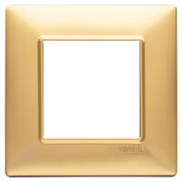Plana - 2-place matt gold technopolymer plate