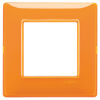 Plana - placca in tecnopolimero 2 posti reflex arancio