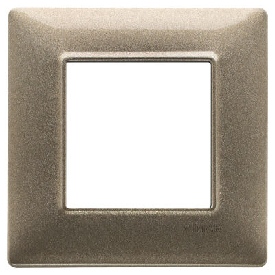 Plana - 2-place metallic bronze metal plate