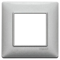 Vimar 14642.71 - Plate 2M metal metallized silver