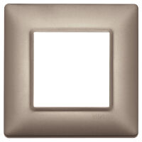 Plana - Placa de metal de níquel perla de 2 posiciones