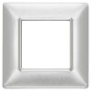 Plana - 2-place brushed aluminum metal plate