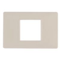 Plana - beige technopolymer plate with 2 central places