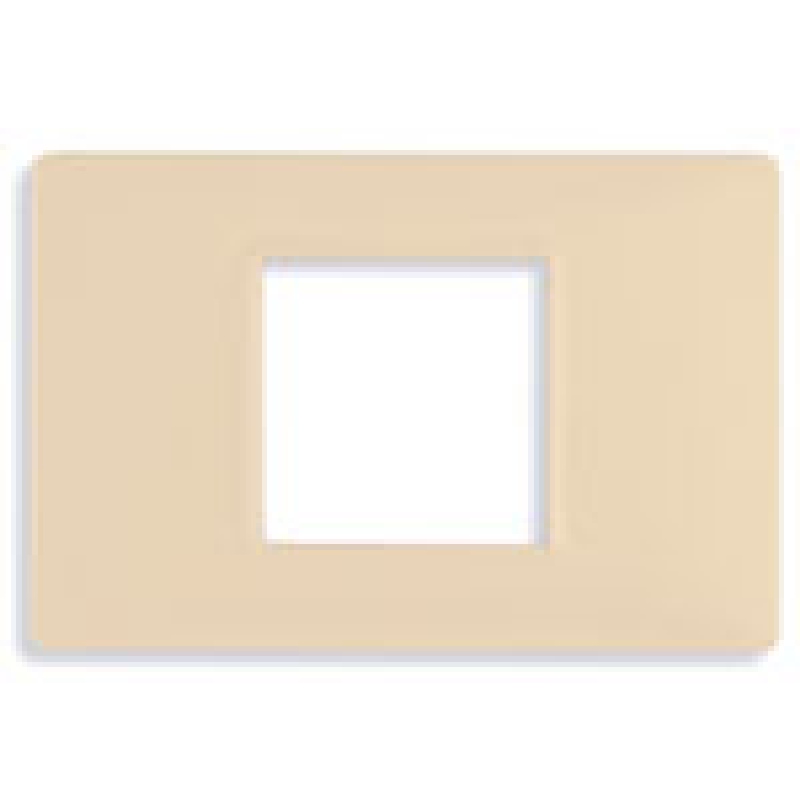 Plana - cream technopolymer plate with 2 central places