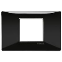 Plana - placa de tecnopolímero negro con 2 plazas centrales