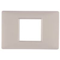Plana - 2 central place technopolymer plate in matt champagne