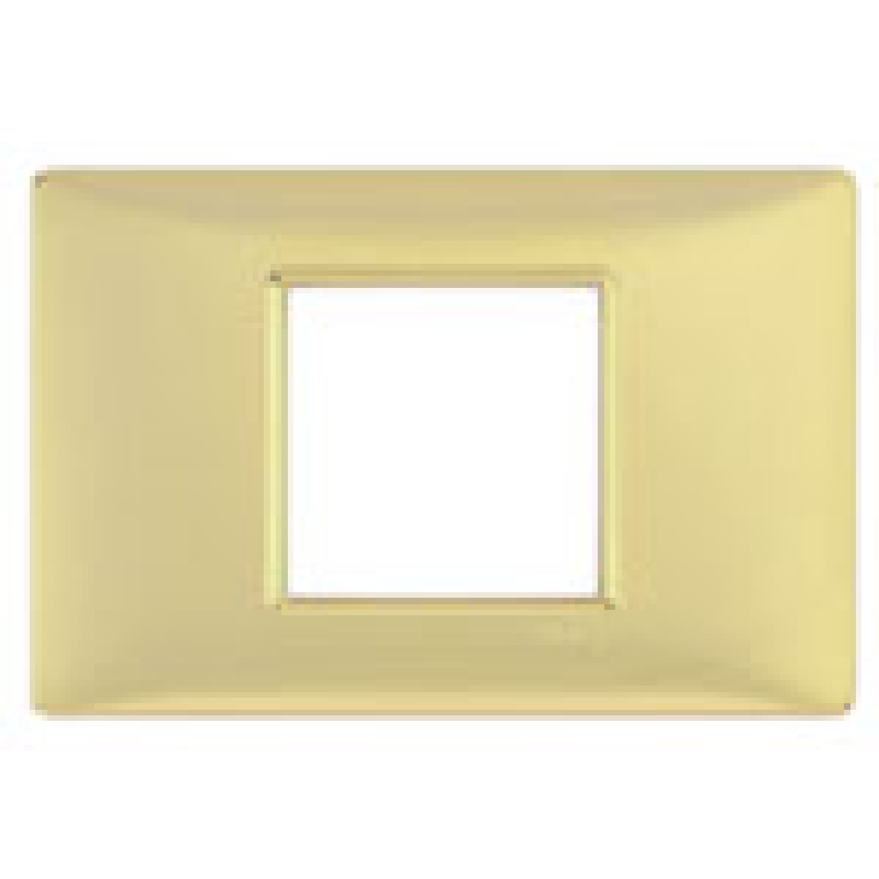 Plana - placa de tecnopolímero con 2 plazas centrales en oro brillante