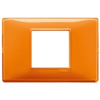 Plana - placa de tecnopolímero con 2 plazas centrales reflex naranja