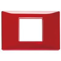 Plana - plaque en technopolymère avec 2 places centrales rubis reflex