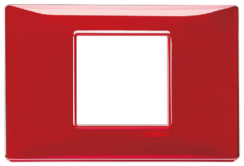 Plana - placa de tecnopolímero con 2 plazas centrales rubí reflex
