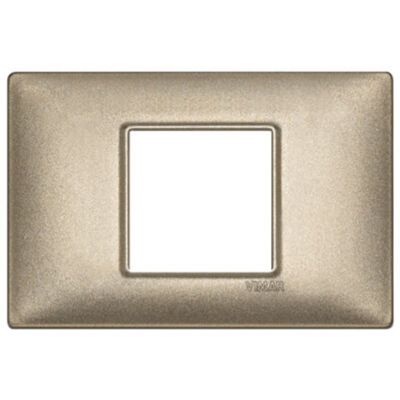 Plana - plaque métallique à 2 places centrales en bronze métallisé