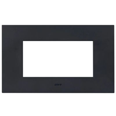 Serie 44 - placca Smart Easy in tecnopolimero 4 posti grigio Tekla
