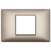 Plana - 2 central place pearl nickel metal plate