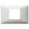 Plana - metal plate with 2 central places in brushed aluminium