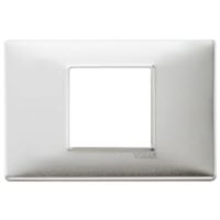 Plana - metal plate with 2 central places in brushed aluminium