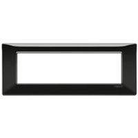 Plana - placca in tecnopolimero 7 posti nero