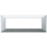 Plana - 7-place matt silver technopolymer plate