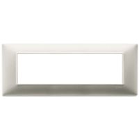Plana - 7-place technopolymer plate in matt nickel