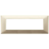 Plana - 7-place matt champagne technopolymer plate
