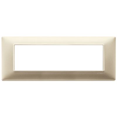 Plana - 7-place matt champagne technopolymer plate