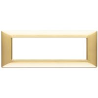 Plana - Placa de tecnopolímero dorado brillante de 7 posiciones