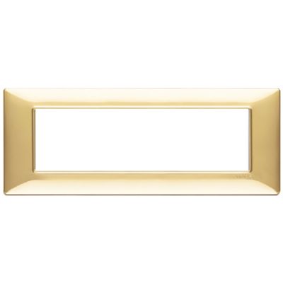 Plana - Placa de tecnopolímero dorado brillante de 7 posiciones