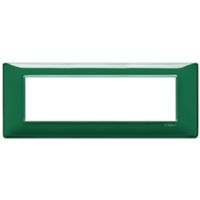Plana - placa de tecnopolímero de 7 plazas reflex esmeralda
